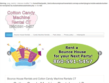 Tablet Screenshot of cottoncandymachinerentalct.com